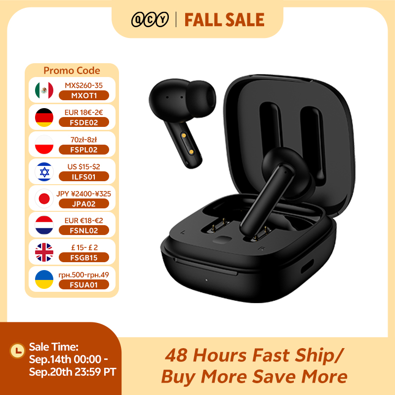 Tws Earbuds Bluetooth 5.3 - QCY-auriculares inalámbricos T13 ANC, cascos con