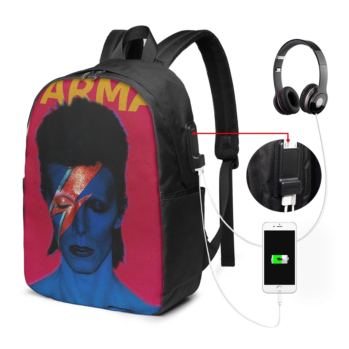 Laptops - Mochila Davids Bowied, bolsa de viaje