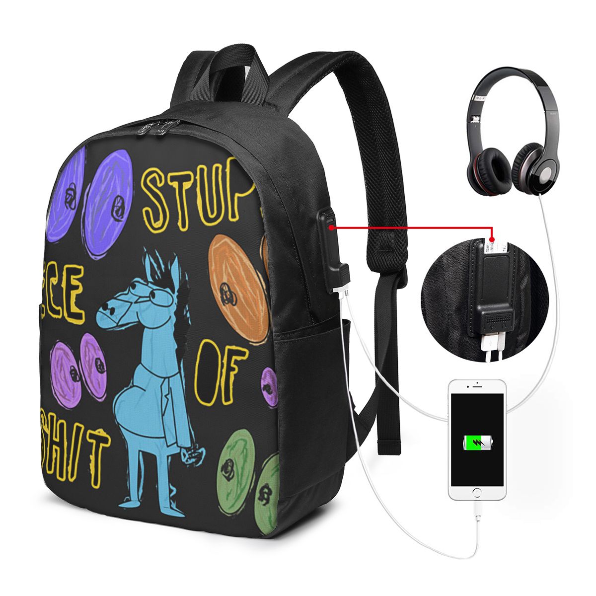 Laptops - Mochila de dibujos animados de Bojack