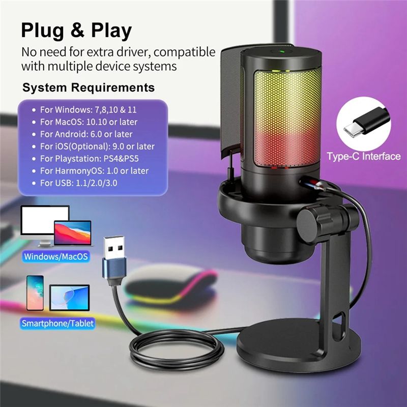 AY14 - Micrófono RGB para jueg - Gaming Headset With Mic Rgb reseña y precio