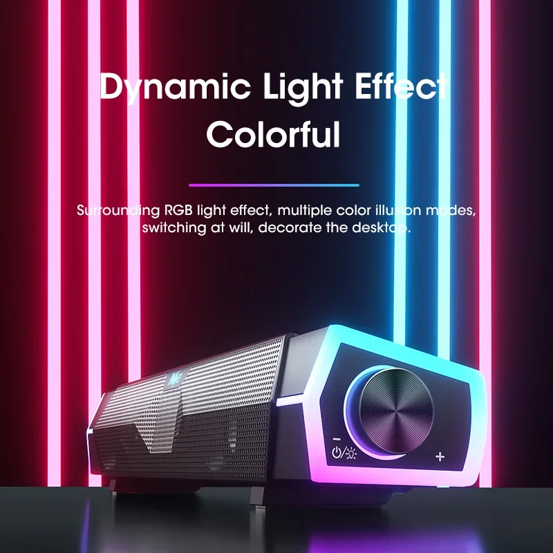 Barra de sonido estéreo 4D, al - Rgb Computer Soundbar For Pc reseña y precio