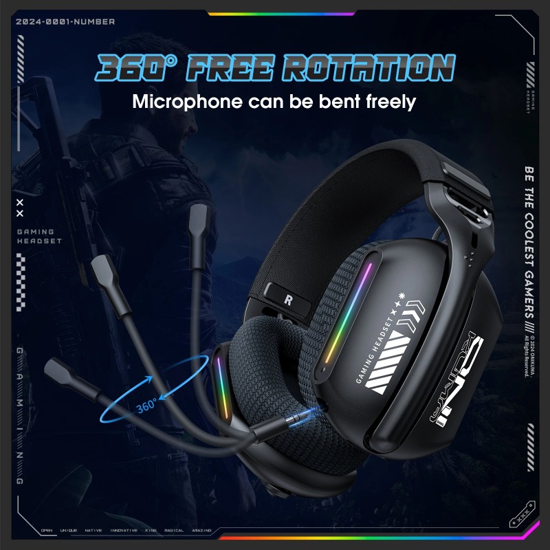 ONIKUMA GT808 Auriculares inal - Gaming Headset With Mic Rgb reseña y precio