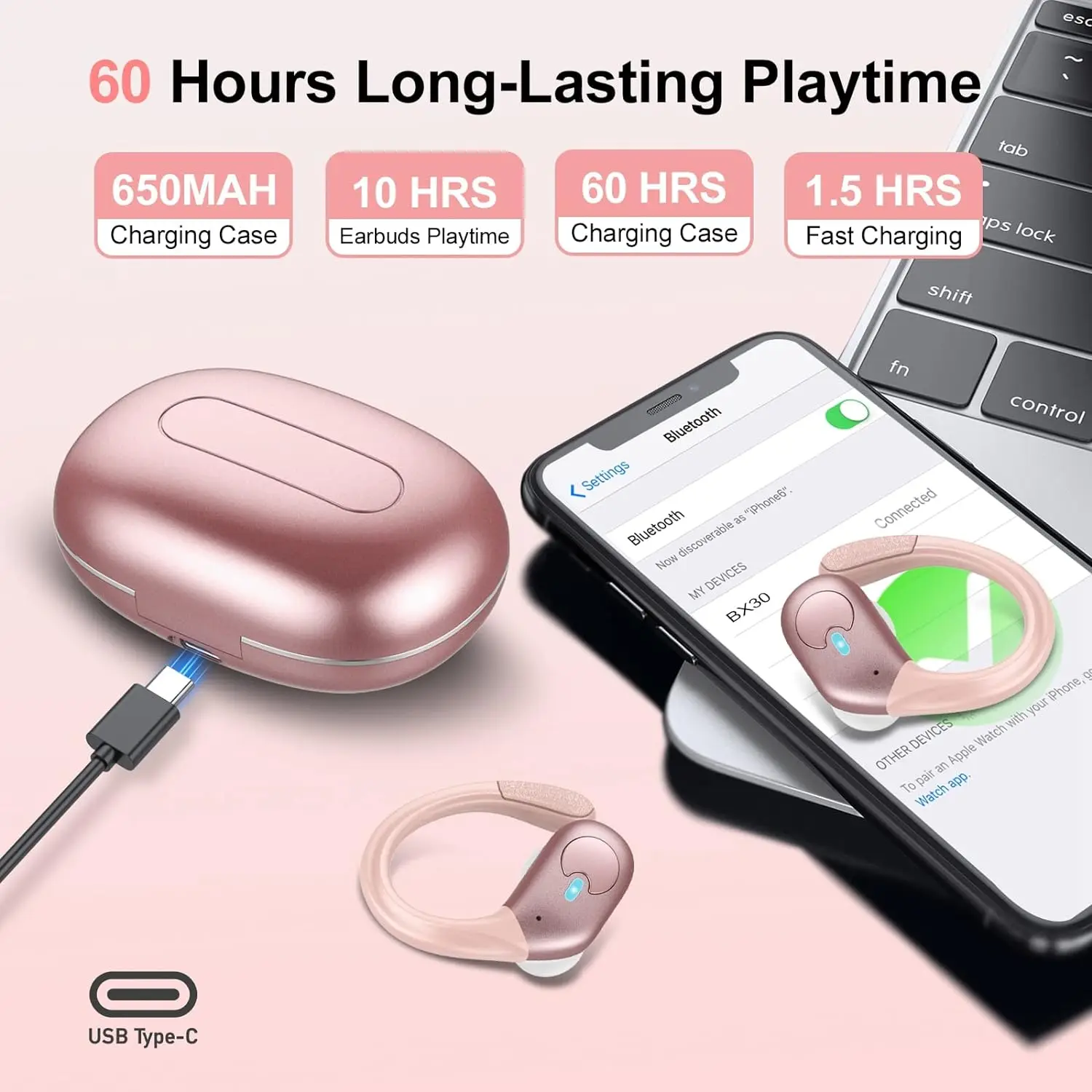 Auriculares Bluetooth 6,0 BX30 - Type C Wired Earphones With Mic reseña y precio