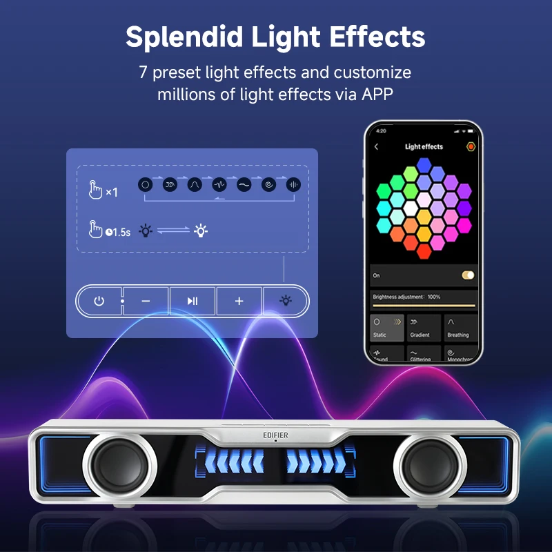 Altavoces para ordenador Edifi - Rgb Computer Soundbar For Pc reseña y precio