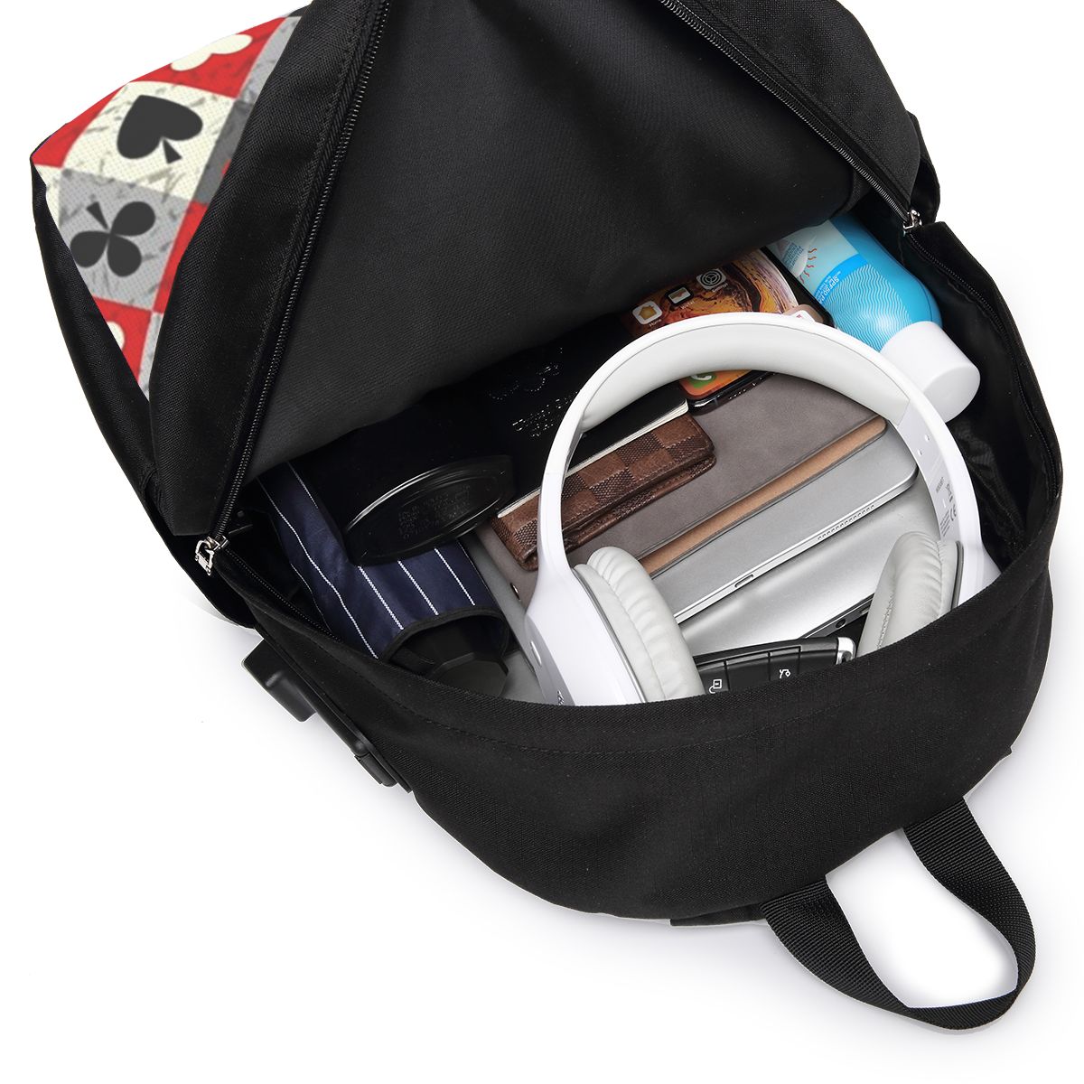 Mochila con estampado de carta - Laptops reseña y precio