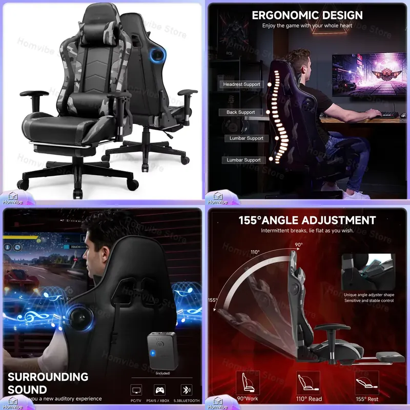 Silla de Juego Ergonómica con  - Speakers reseña y precio