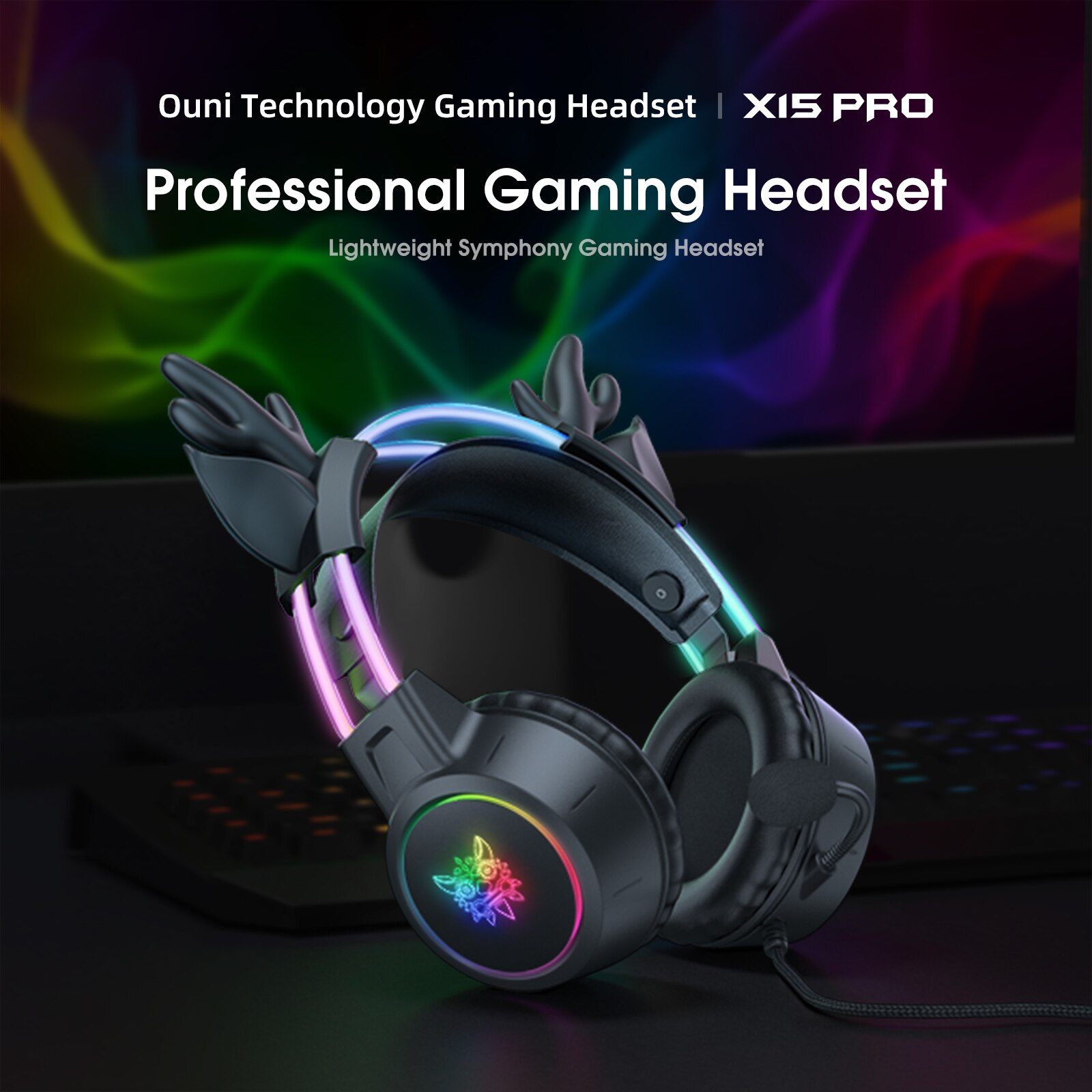ONIKUMA-auriculares con astas  - Gaming Headset With Mic Rgb reseña y precio