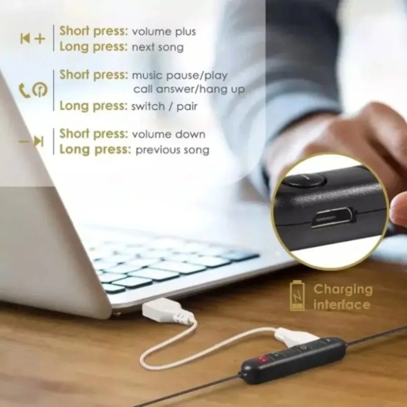 Auriculares Bluetooth con band - Magnetic Neckband Sports Earphones reseña y precio