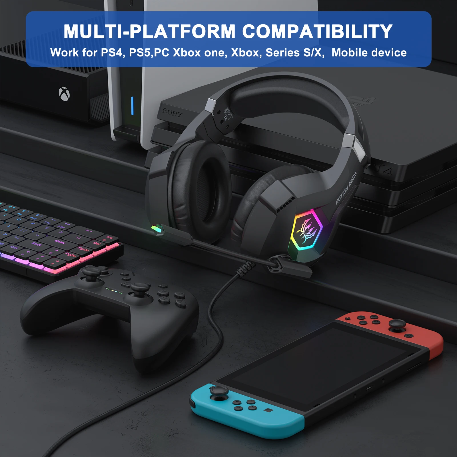 Auriculares para juegos por ca - Gaming Headset With Mic Rgb reseña y precio
