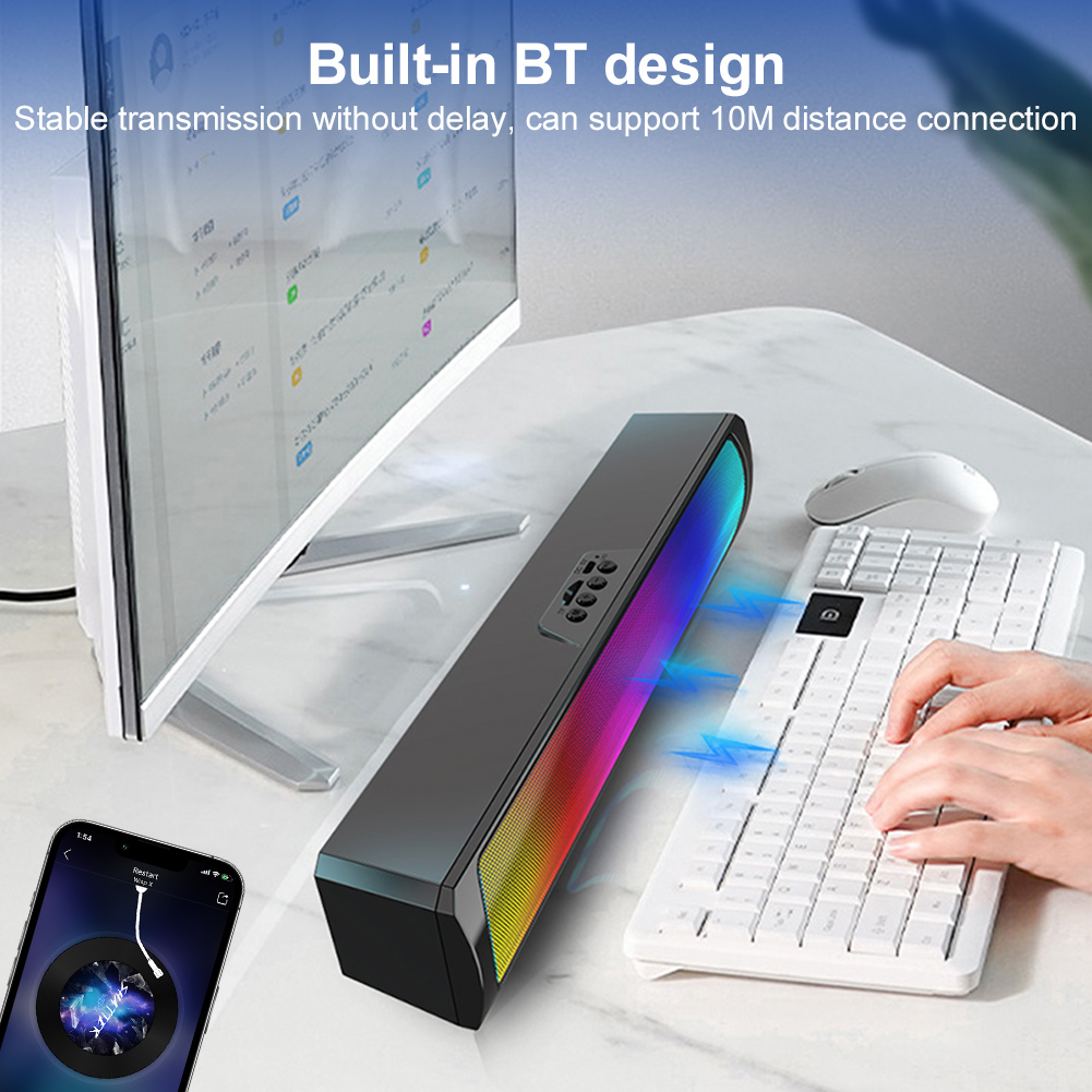 Altavoz Portátil para Computad - Rgb Computer Soundbar For Pc reseña y precio